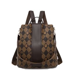 Tyylikäs PU-reppu jokapäiväiseen käyttöön Ruskea