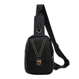 Uusi ulkoiluun sopiva kevyt ja vedenpitävä rintalaukku Musta