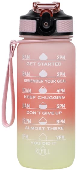 Motivation Bottle vannflaske PPNMotBtl600-Pi/Pea/Yel (flerfarget)