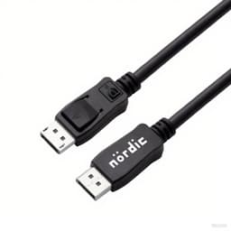 NÖRDIC CERTIFIED CABLES 1,5m nylonflätad Displayportkabel 1.4 UHD 8K60Hz 4K144Hz HBR3 32,4Gbps 10-bit HDR