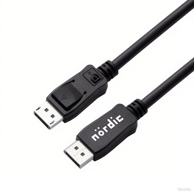 NÖRDIC KABLER 10m nylonflettet Displayport-kabel 1.4 UHD 8K60Hz 4K144Hz HBR3 32,4Gbps 10-bit HDR PVC