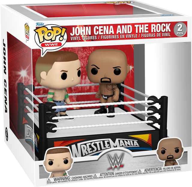 Funko WWE actionfigurset (John Cena och The Rock)