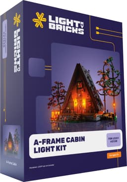 Light My Bricks lyssett A-Frame Cabin 21338