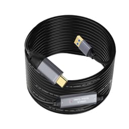 NÖRDIC 10m Aktiv USB 3.0 A til C Kabel, 5Gbps Super Speed USB-kabel Kompatibel med VR, Kamera, Dockingstation og mere