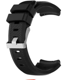 Silikonrem kompatibel med Samsung Gear S3 - Komfortabel og fleksibel Sort 20 mm