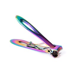 Nagelklippareset i regnbågstitan med läderfodral