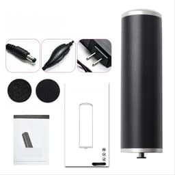 Justerbar hastighet elektrisk fotfil med 5V EU-plugg og ladekabel Sort