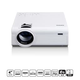 Lenco LCD-projektor med hög upplösning, stödjer Full HD 1080P-innehåll Vit