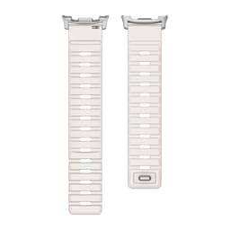 Kompatibelt med Samsung Galaxy Watch8 Magnetisk Silikonrem med 316 Rustfritt Stål, Komfortabel og Justerbar Hvit
