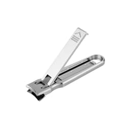 Todelt negleklipperssett i rustfritt stål med svart lærveske