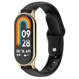 Silikonarmbånd for Xiaomi Band 8/9 (Armbånd + Koblinger) Sort