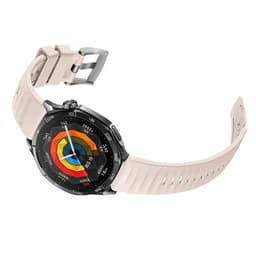 Kompatibel med Huawei GT5 Klokkereim - Hvit Silikon Sportsklokkerem med Bølgemønster