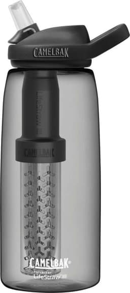 Camelbak Eddy+ 1L LifeStraw -juomapullo, harmaa