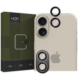 HOFI iPhone 16/16 Plus Kameralinsskydd Härdat Glas - Svart
