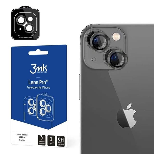 3MK iPhone 15 Plus Pro - Graphite Kameralinskydd
