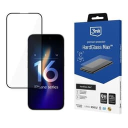 3mk iPhone 16 Plus Härdat Glas Skärmskydd Max - Svart