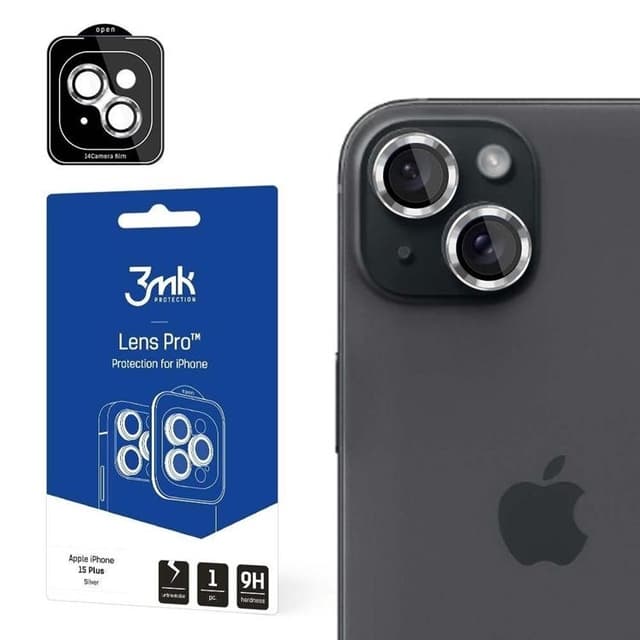 3MK iPhone 15 Pro - Silver Kameralinskydd