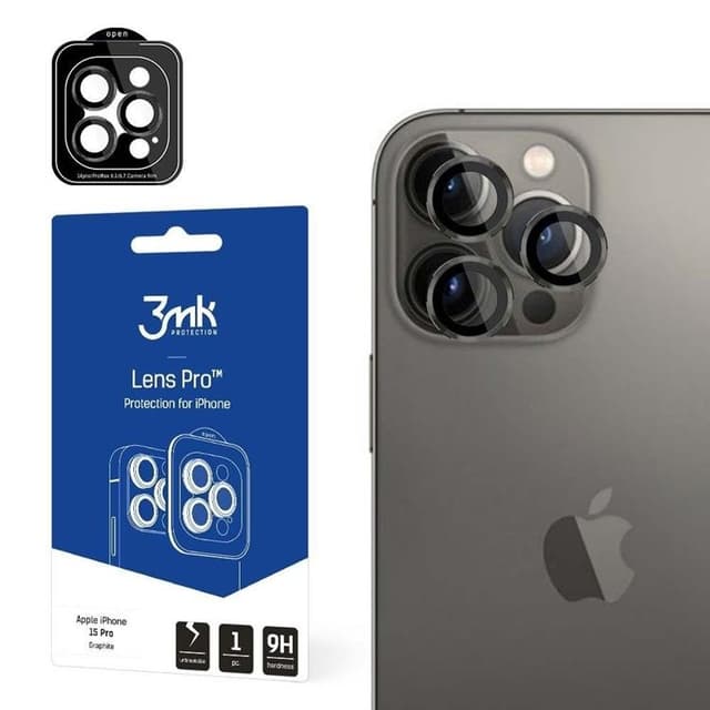 3MK iPhone 15 Pro Kameralinskydd