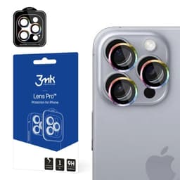3mk iPhone 16 Pro/16 Pro Max Pro HybridGlass  Kameralinskydd - Rainbow