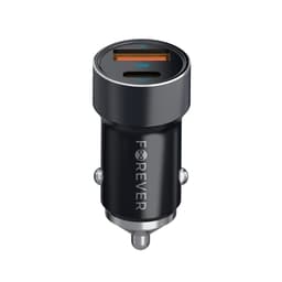 Forever Billaddare 1xUSB-C 1xUSB 20W + USB-C till USB-C Kabel 60W