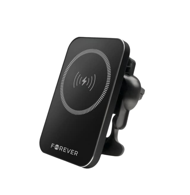 Forever MACH-100 - Bilholder med trådløs opladning til smartphones, 15W, sort