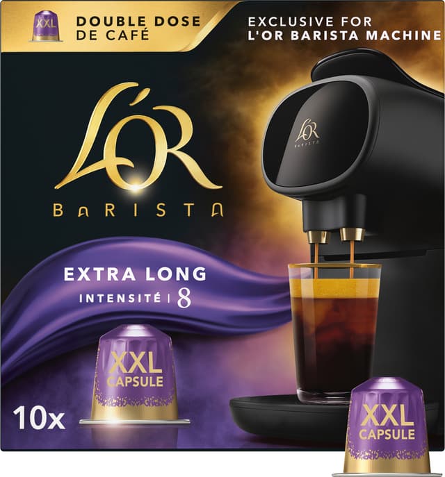 L'OR Barista Extra Long intensitet 8 kaffekapsler (10 stk.)