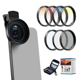 APEXEL 52mm Clip-on Graduated Color Polarizer, Linsefilterkit – Professionel