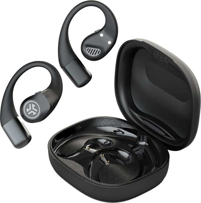 JLab Epic Open Sport trådlösa open-ear hörlurar (svarta)