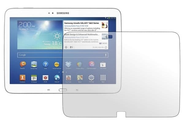 Clear skärmskydd plastfilm Samsung Galaxy Tab 3 10.1 (P5200)