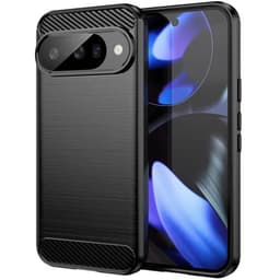 Børstet silikone cover Google Pixel 10 - Sort