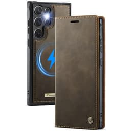 CaseMe mobilfodral C49 2i1 Samsung Galaxy S23 Ultra - Coffee