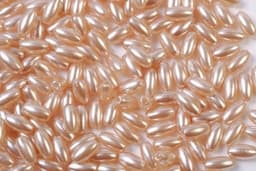 Risformede plastperler 3mm 500g, Sand