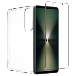 For Sony Xperia 1 VII Klar TPU Anti-Ripe Telefon Cover + 2.5D Buet Kant Skjermbeskytter