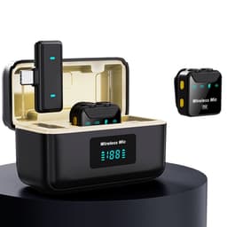 SX23 USB-C Mikrofon Lavaliter Brusreducerande Trådlös 2 Mikrofoner + 1 Mottagare