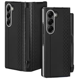 DUX DUCIS Bril-serien For Samsung Galaxy Z Fold7 5G Deksel Telefondeksel med Stativ og Penneholder - Svart