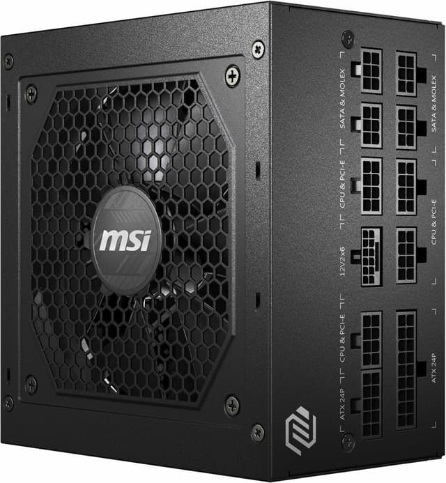 MSI MAG PCIE5 II 850W nätaggregat (svart)