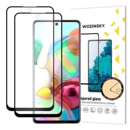 [2 PACK] Wozinsky Full Glue Härdat Glas Skärmskydd Galaxy A42 5G - Svart