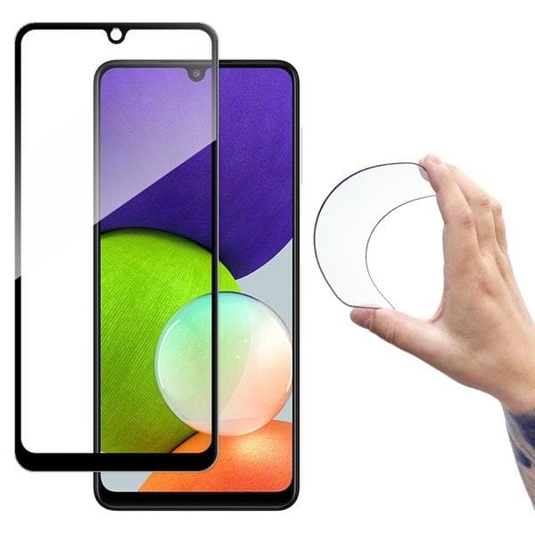 Wozinsky Härdat Glas Skärmskydd Galaxy A22 4G - Svart