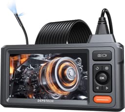 NÖRDIC Dual-Lens Endo-/Borescope 1080P digitalt inspeksjonskamera, 5m kabel 7,9 mm IP67 5"" IPS-skjerm