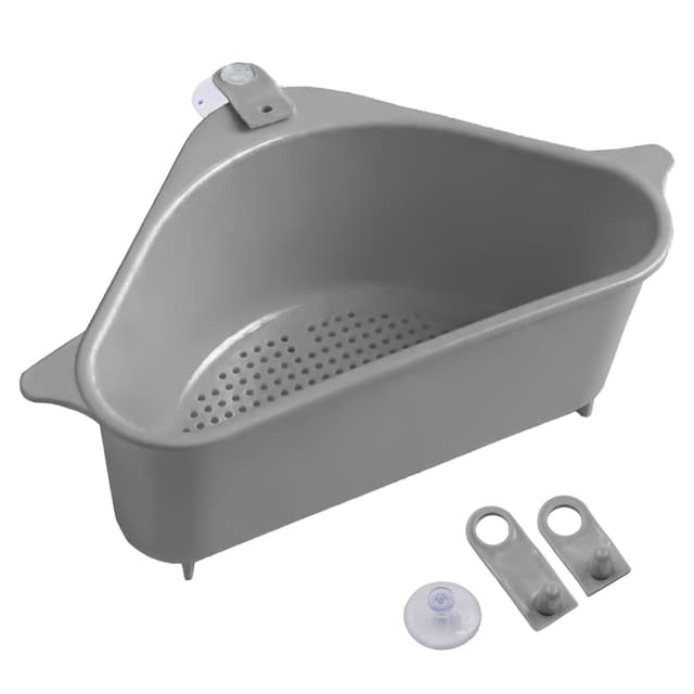 Diskbänksfilter plastfilterkorg Sil för diskho (Grått)