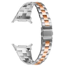 Samsung Galaxy Watch8 Rustfrit Stål Rem Med Tre-Led Design Tilbehør I Flere Farver PinkGold