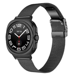 Samsung Watch8 Milanese Remme i Rustfrit Stål Med Skildpadde Spænde Tilbehør Black