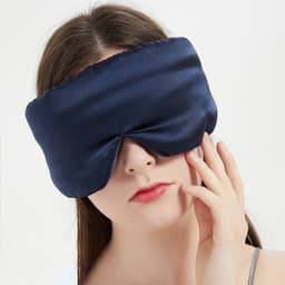 Säädettävä kaksipuolinen silkkinen unimaski NavyBlue