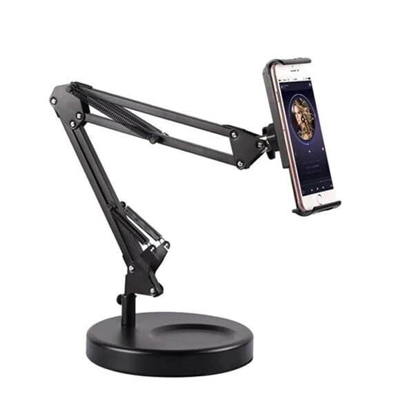 Universal bordshållare för smartphone med böjbar arm och 360 graders rotation