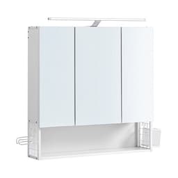 Peilikaappi 3 ovella ja hyllyllä - Valkoinen