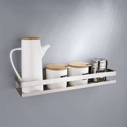 Krydderihylde i rustfrit stål 30 cm - Sølv