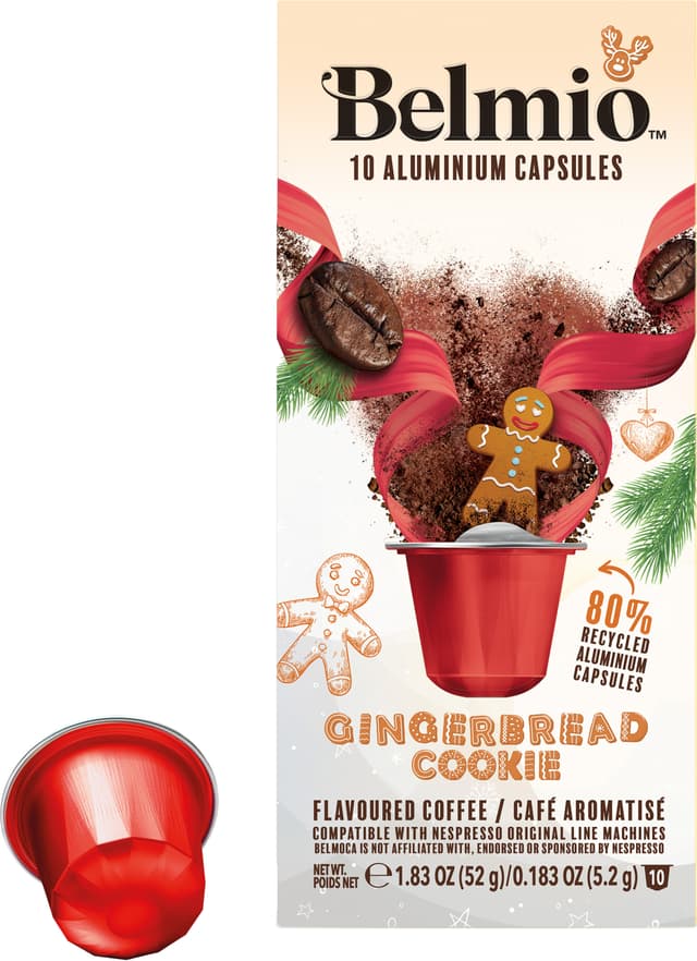 Belmio Gingerbread Cookie kaffekapslar för Nespresso (10-pack)