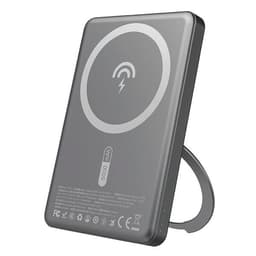Powerbank 5000mAh med MagSafe, 20W PD og stativ – Grå