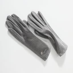 Kvinners vinterberøringsskjermhansker Varmt fleecefôr, vindtett og behagelig Sort