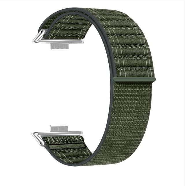 Klockarmband Stylish Wave Pattern Nylon Loop Strap kompatibelt med Huawei Watch Fit 4 Pro Green